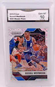 2016 Panini Prizm Silver Russell Westbrook #251 GEM MT 10 Oklahoma City Thunder