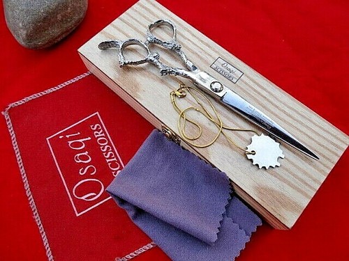 Dragon Handle 7.5" 440c Ball Bearing Hairdressing Hair Scissors/Japanese Steel - Picture 2 of 12