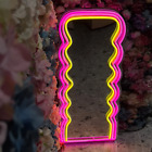 20" Wavy Mirror Flex Led Neon Sign Light Party Room Shop Display Poster Décor