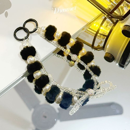 Solid Color Mobile Phone Strap Double Chain Phone Lanyard - Photo 4 sur 20