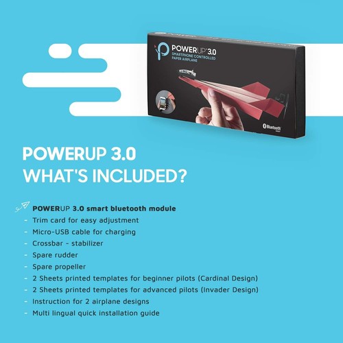 New  PowerUp 3.0 Smartphone Bluetooth Controlled Paper Airplane! - Picture 9 of 9