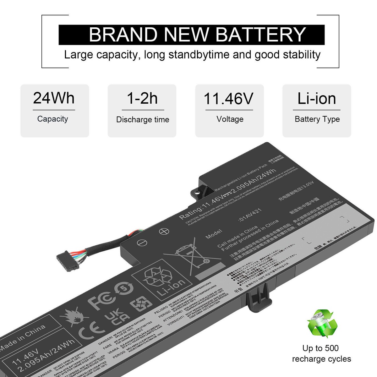 Lot 10* Internal Battery FOR Lenovo T470 T480 A475 01AV419 01AV420