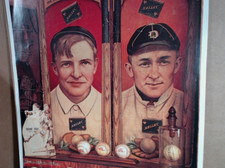 Christy Mathewson and Ty Cobb First Edition Print With Certification Baseball