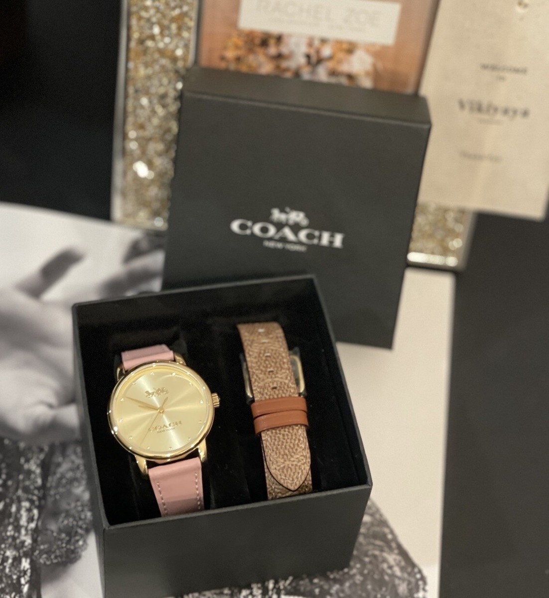時計 COACH LADIES CAL 13 WITH BOX AND PAPERS NEW Coach Women's 36mm Fashion Watch Gift Set $225 | eBay