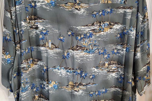 Batik Bay Vintage Hawaiian Button Up Short Sleeve Shirt Sz XXL Palm Trees Island - Picture 13 of 15
