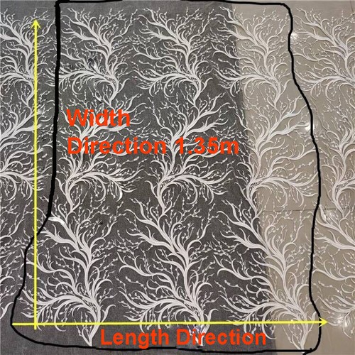 Blüte Bestickt Braut Kleid Schleier Tüll Verschnürt Abendkleid Spitze Stoff 1 M - Bild 13 von 13