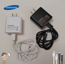 Genuine Samsung 45W Super Fast Charger Adapter USB-C Cable Galaxy S24 S23 Ultra✅