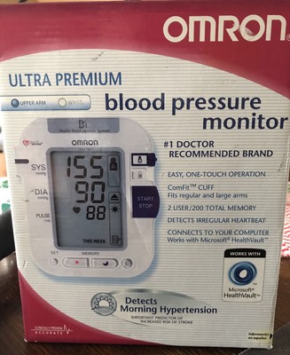 Omron Ultra Premium Blood Pressure Monitor - Detects Irregular