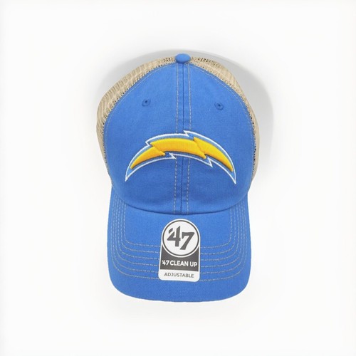 Los Angeles Chargers '47 Brand hat cap Blue khaki Adjustable Snapback mesh NFL - 第 2/3 張圖片