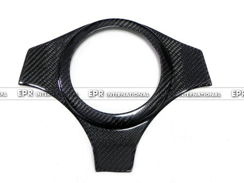 For Mitsubishi EVO 7 8 9 Carbon Fiber Interior Steering Wheel Cover Trim - Picture 1 of 4