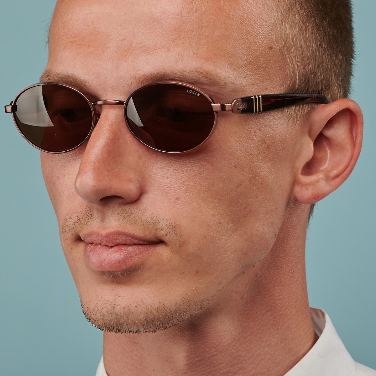 Oval Italian vintage sunglasses 80s by Lozza Lozza vintage sunglasses 80s, made in Italy. Oval sunglasses  main image 3