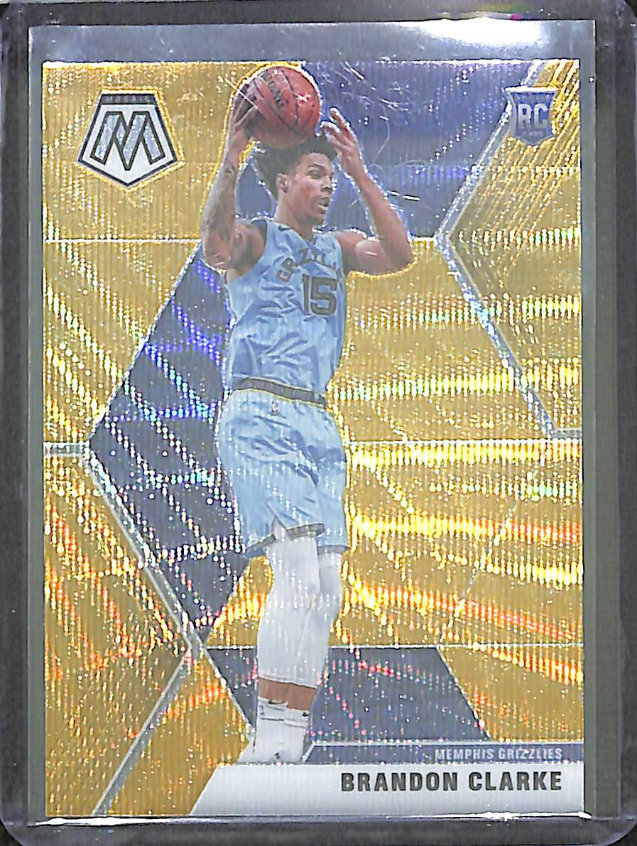 2019-20 Panini Mosaic TMALL Gold Wave Prizm Rookie #207 Brandon Clarke