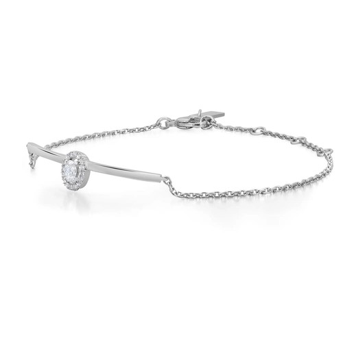 Messika 0,25 Karat Glam'Azone Diamant Kette Armband 18 Karat Weißgold - Bild 2 von 5