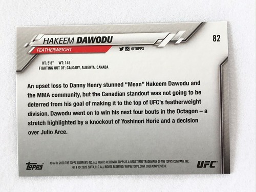 TOPPS UFC 2020 BASE CARD SINGLE - COMPLETE YOUR SET - BEST DEAL - 10+ FREE SHIP - Picture 23 of 135