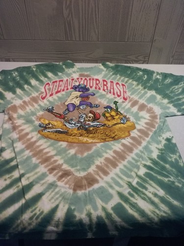 Grateful Dead 2xl T-Shirt Mens Steal Your Base Tie Dye Green dble sided - Picture 13 of 20