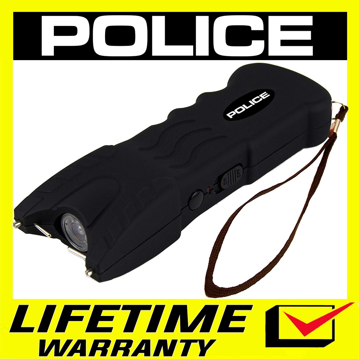 Police Stun 628-700 Bv Rechargeable Led Flashlight Siren Alarm Pink