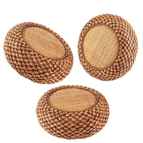 New Tatami Cushion Seat Mat Natural Futon Pillow Round Floor Pad Yoga Tea 16x16 - Picture 9 of 15