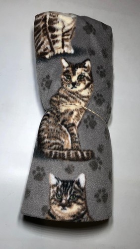 ZooFleece Cat 60X60" Manta Gris Tiro Gatitos Felino Invierno Gatos Regalo - Imagen 8 de 14