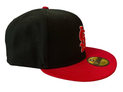 St. Louis Cardinals New Era Heart Eyes 59FIFTY Fitted Hat Cap Black Red - Picture 3 of 8