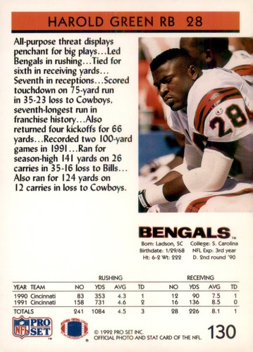 S5R7: 1992 Pro Set Football (#1-250) - Complete Your Set - Picture 264 of 504