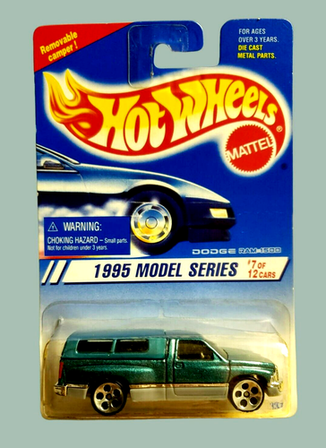 Vintage Hot Wheels DODGE RAM 1500 Metallic 348 Green 1995 Model Series 7/12 5DOT - Picture 4 of 15