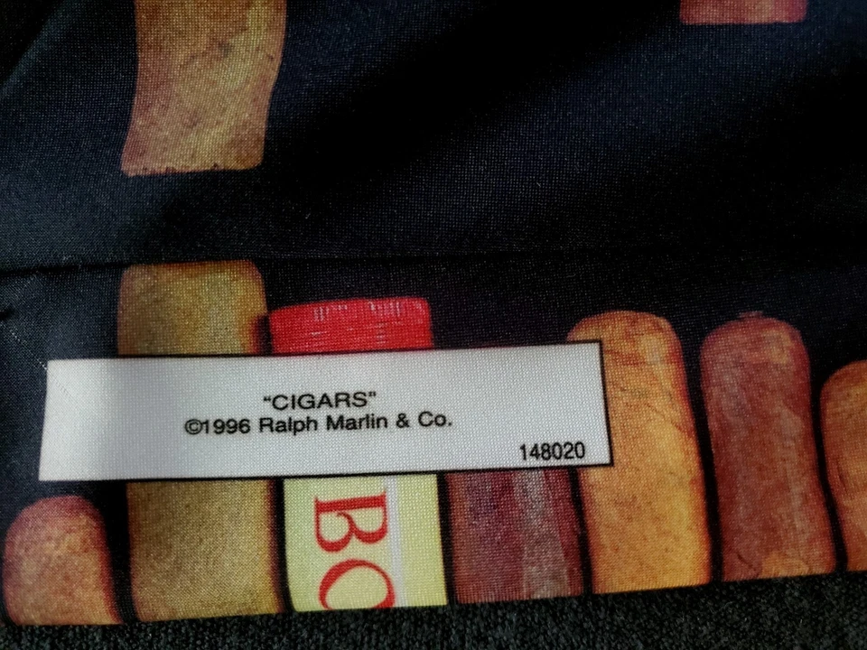 Mens Cigar Tie Vintage Ralph Marlin 1996 Stogey Lover USA - Image 4 of 4