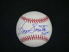 RON SANTO SIGNED BASEBALL WITH 