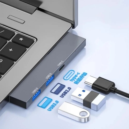3-in-1 Type-C USB Hub USB 2.0/3.0 Docking Station High-Speed Adapter - Picture 5 of 7