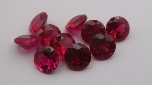 Corundum Synthetic Loose Gem Stones Round Red RUBY Lab Created RUBY #5 - Picture 43 of 73