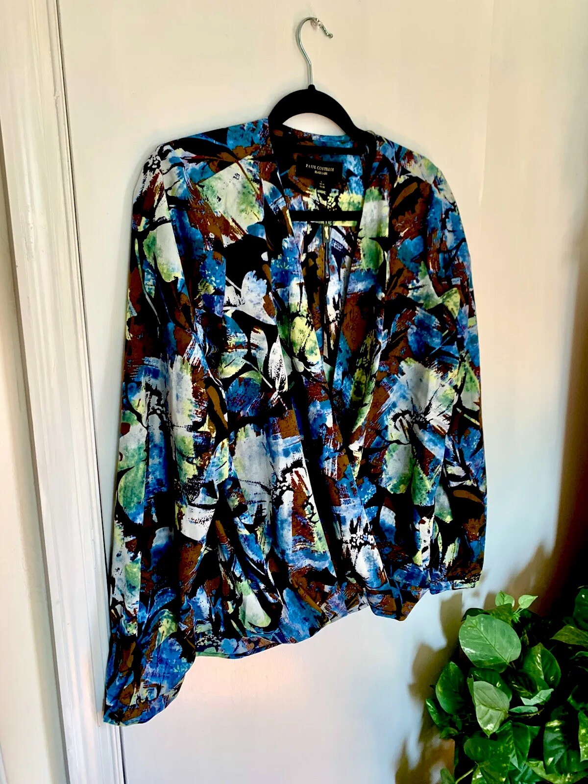 Italian Designer, Black Label PAUL COSTELLOE Black Label blouse Size