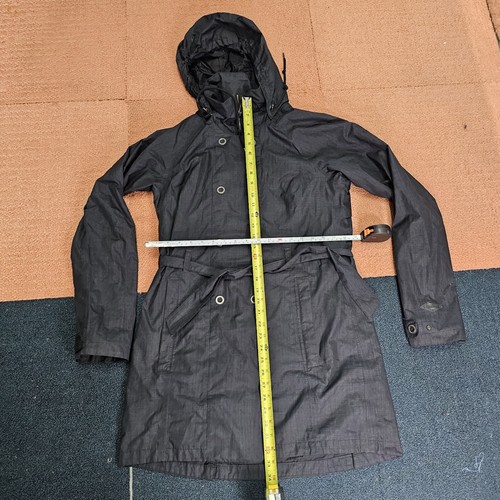 Columbia Omni Tech Womens Hooded Jacket Medium Blue Windbreaker Trench Coat Q6c - Picture 4 of 15