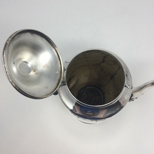 Vintage Set of 2 Sheridan Coffee / Tea Pot, Hinged Lid, Silver on Copper, 1940s - Picture 9 of 12