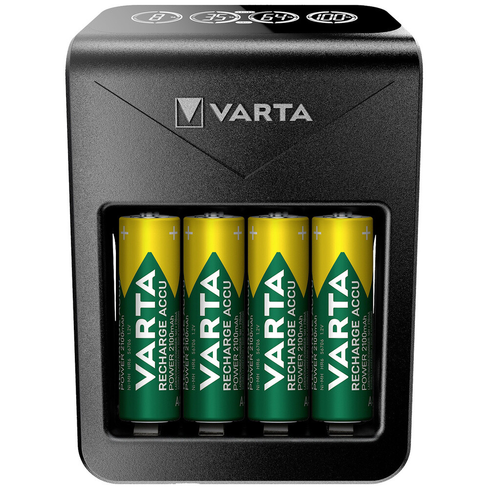 Thumbnail - Varta Lcd Plug Charger+ 4x 56706 Rundzellen-ladegerät Nimh Micro