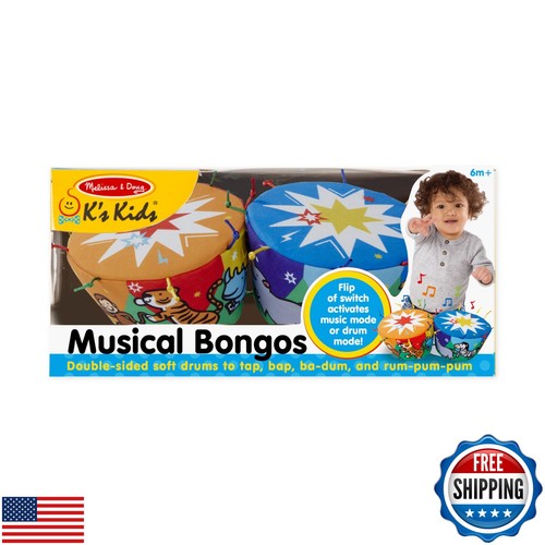 Melissa and Doug K's Kids Bongo Drums Soft Musical Instrument, Multicolor, 1 - Picture 3 of 5