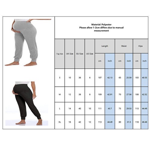 Maternity Pregnant Women Casual Over The Belly Pants Trousers Nursing Pants USA - Picture 6 of 8