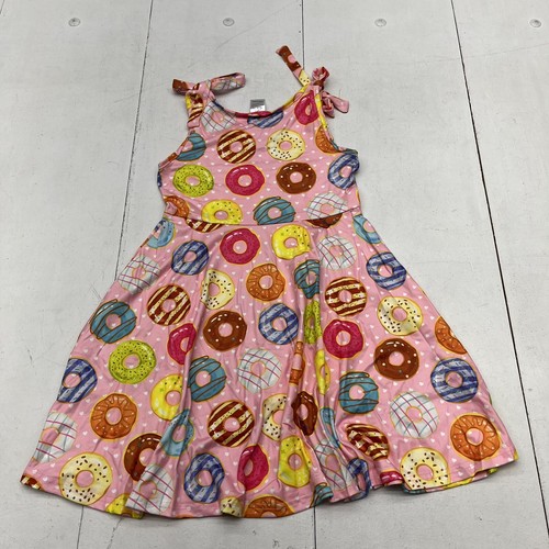 Alisister Pink Donut Print Sleeveless Sun Dress Girls Size 7 NEW - Picture 3 of 5