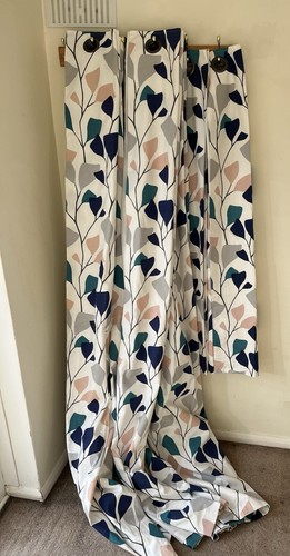 2x Pairs of John Lewis Ines Eyelet Curtains - 1 - W 228 D 228 & 2 - W 117 D 137