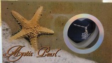 Mystic Pearl- STARFISH Necklace Pendant- genuine pearl in oyster- pretty