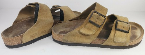 Birkenstock Arizona Sandal Leather Camel Tan Suede Women 9 Men 7 40E New Resoles - 第 6/12 張圖片