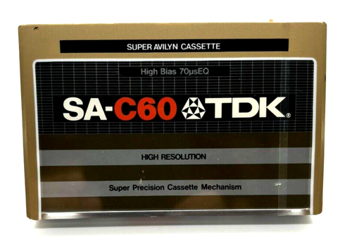 TDK SA-C60 Min. Super Precision High Resolution 70usEQ Casette Tape Neu Versiegelt