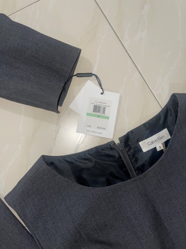 Nuevo con etiquetas Calvin Klein Mujer Gris 2 Piezas Vestido y Chaqueta Talla 8 Venta al por menor $320 - Imagen 6 de 20
