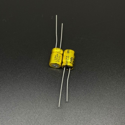 10pcs 2.2uF 100V ELUM NP 8x11.5mm 100V2.2uF Bipolar Electrolytic Capacitor - Picture 1 of 2