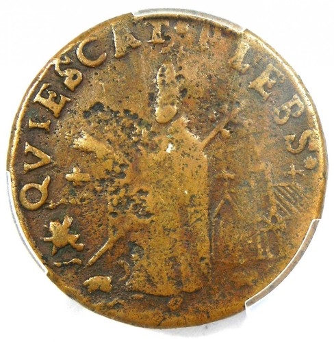 1670 New Jersey St Patrick Farthing Colonial Coin 1/4P - PCGS VF25 - $1650 Value - Picture 4 of 6