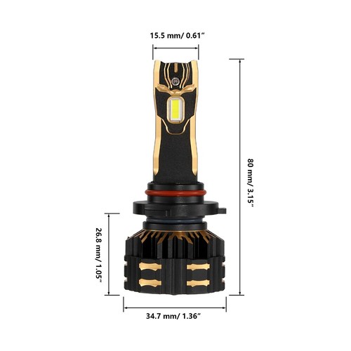 For Subaru Legacy 2010-2014 AUXBEAM Canbus LED Headlight Hi/Low White+Fog Yellow - Picture 11 of 12