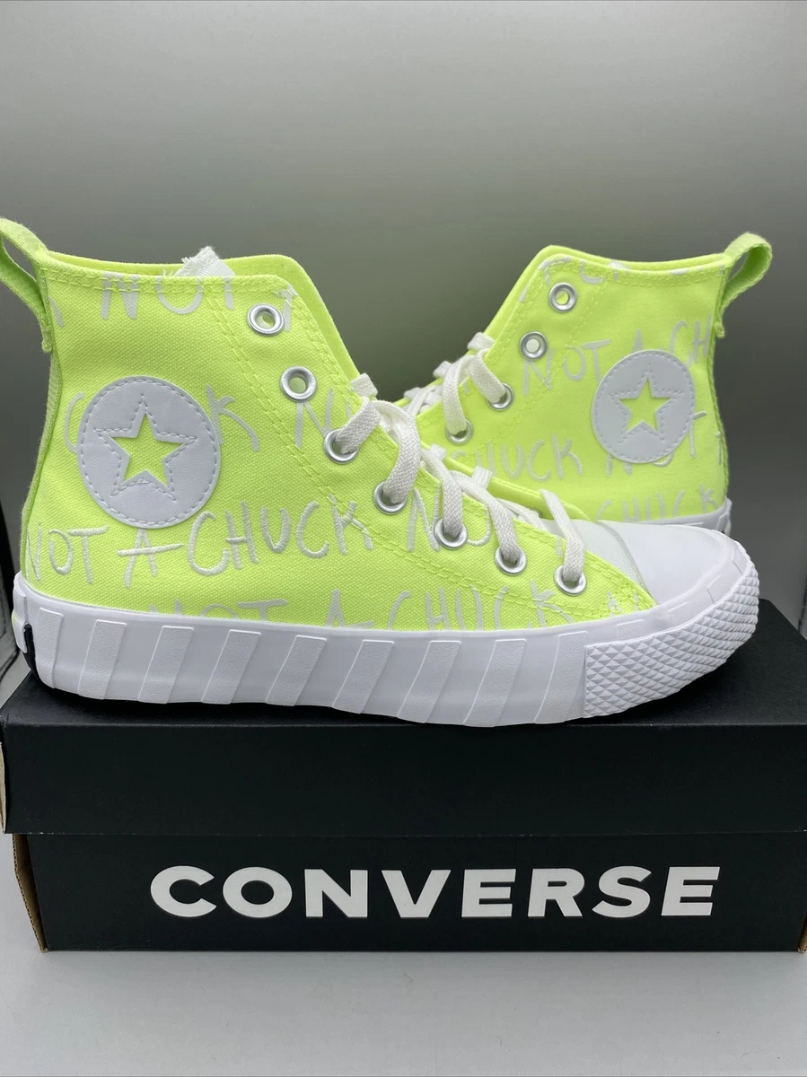 Lime green converse kids sale