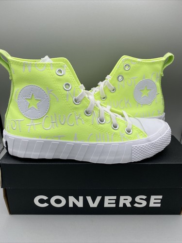 Converse Not A Chuck UNT1TL3D Hi Volt Yellow Glow Kids size 5 Women Size 6.5 NIB - Picture 2 of 10