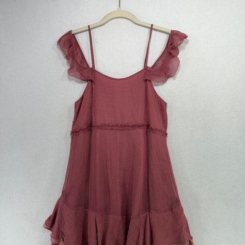 Moulinette Soeurs abito donna 8 rosa midi fata civetta volant floreale boho - Foto 5 di 15