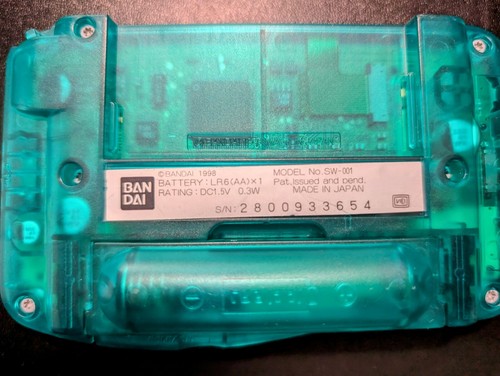 Bandai WonderSwan Skeleton Green Handheld System - Picture 4 of 7