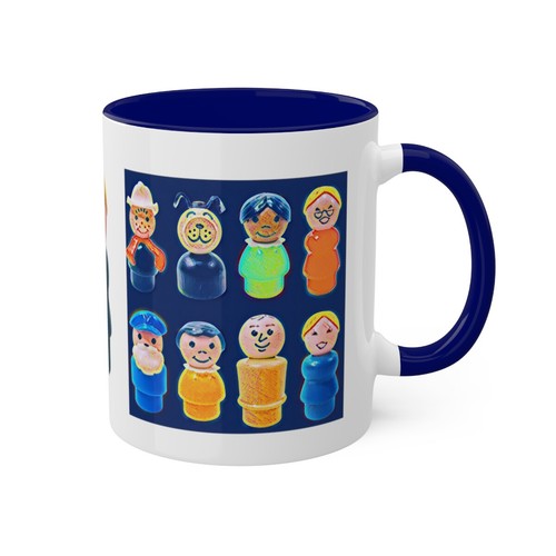 Vintage Fisherprice Inspired Little People Vintage Tasse, Retro Becher  - Bild 34 von 36