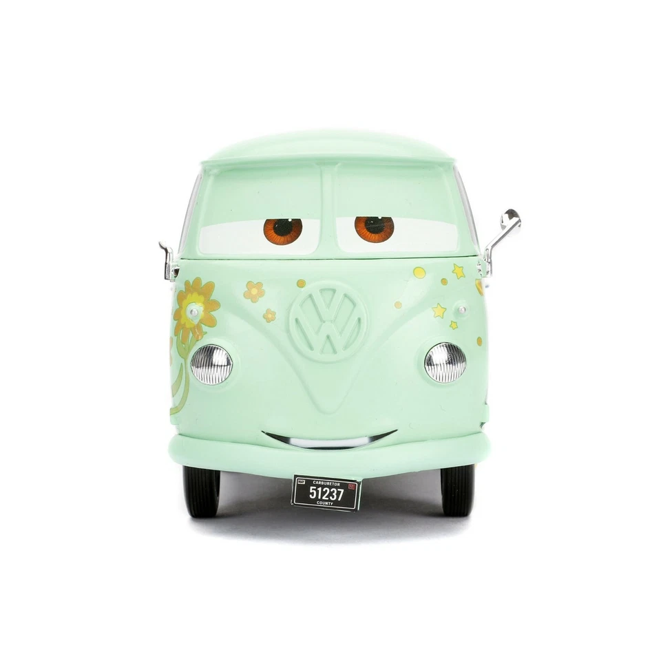 98493 BY Jada Disney CARS Movie FILLMORE VW BUS Hippie Van 7" Diecast Car 1:24 - Image 2 of 4